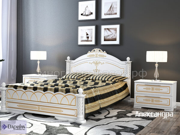 Кровать Александра белая