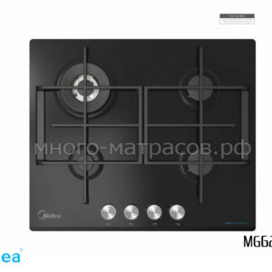 Варочная поверхность газовая Midea MG621TGB Черное стекло